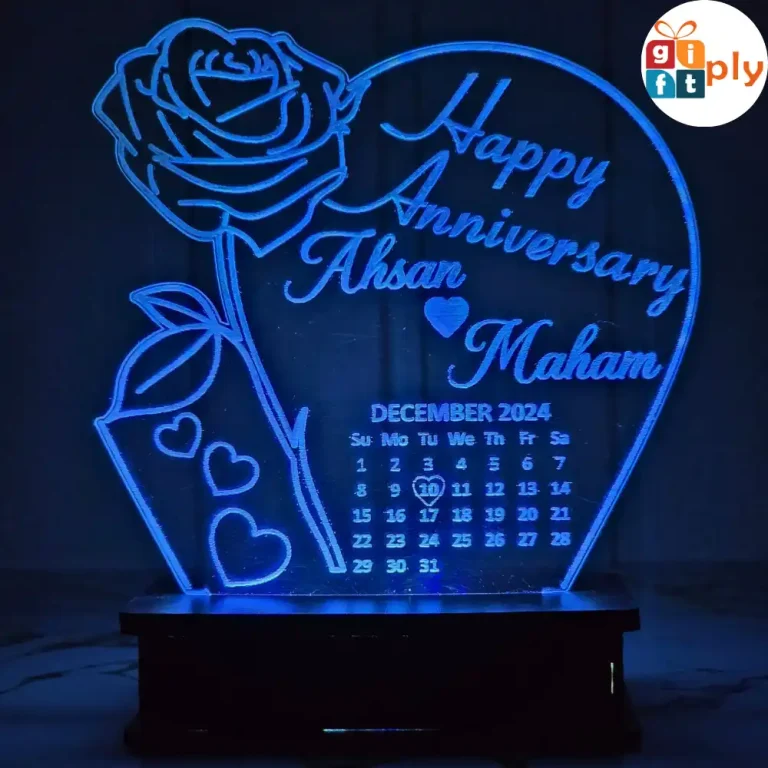 Anniversary Calendar Customised Lamp