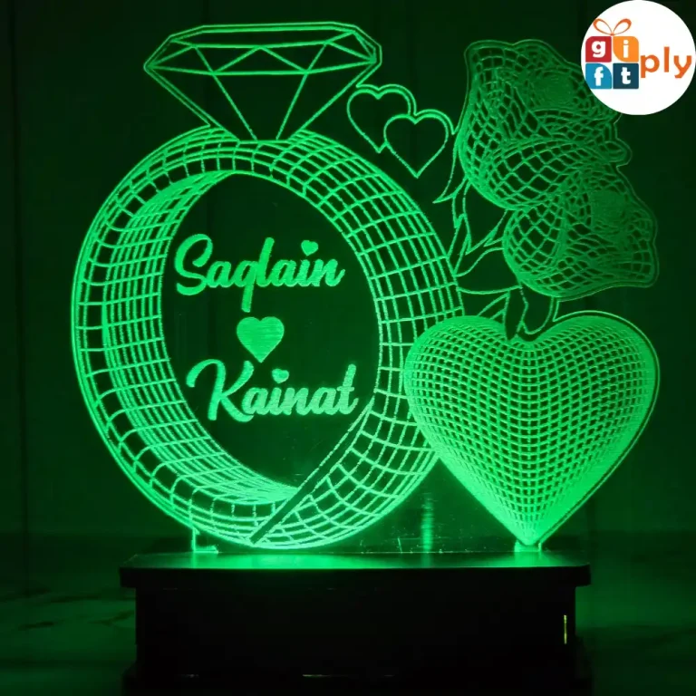 Flower Heart Customised Lamp