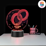 3D Ring Round Customised Illusion Lamp